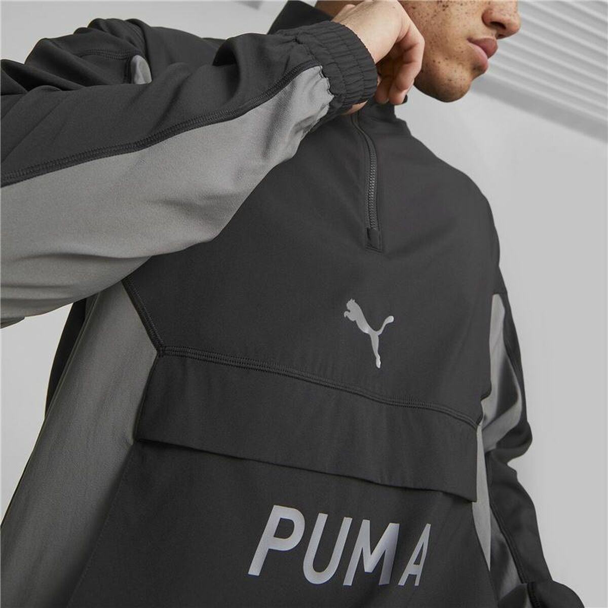 Träningsjacka Herr Puma Fit Woven Svart - 8