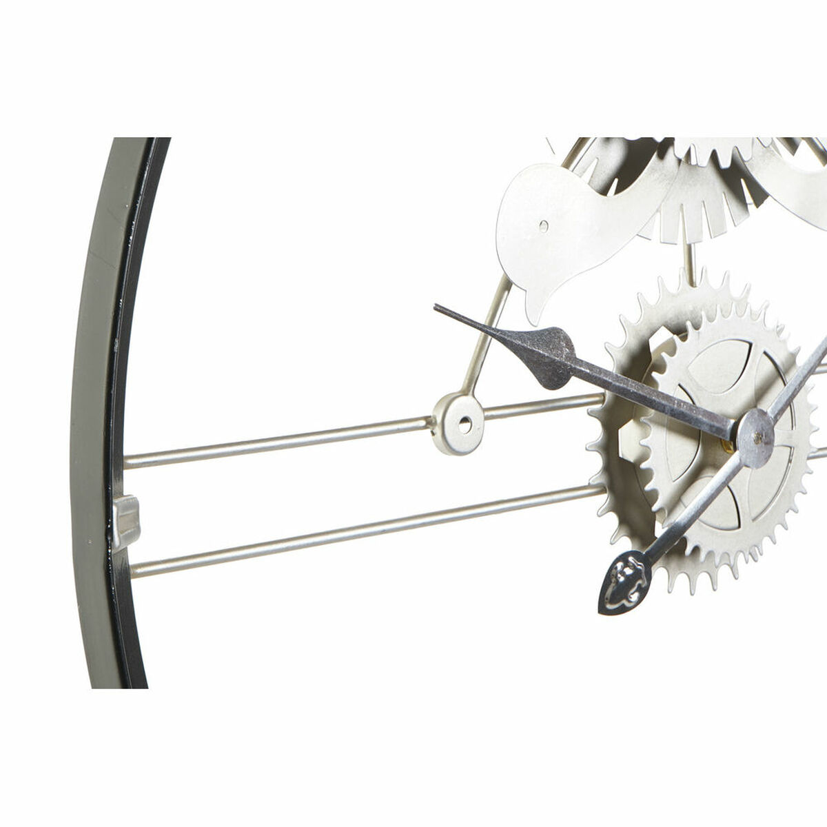 Väggklocka DKD Home Decor Silvrig Gyllene Järn Drev 60 x 5 x 60 cm (2 antal) - 9