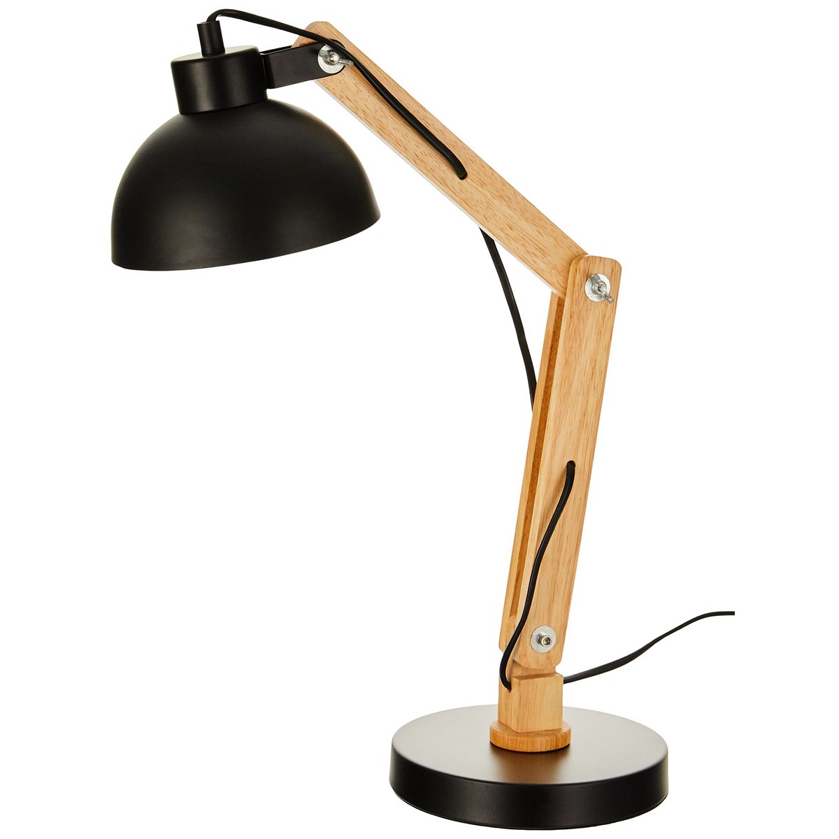 Flexo/skrivbordslampa EDM 32116 Svart Trä Metall 60 W E27 Ø 16 x 52 cm Ø 16 x 53 cm - 3