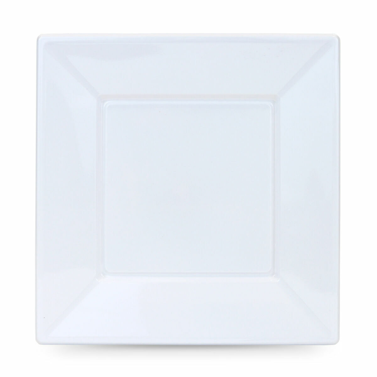 Set med återanvändbara tallrikar Algon Fyrkantig Vit Plast 23 x 23 x 2 cm (48 antal) - 2