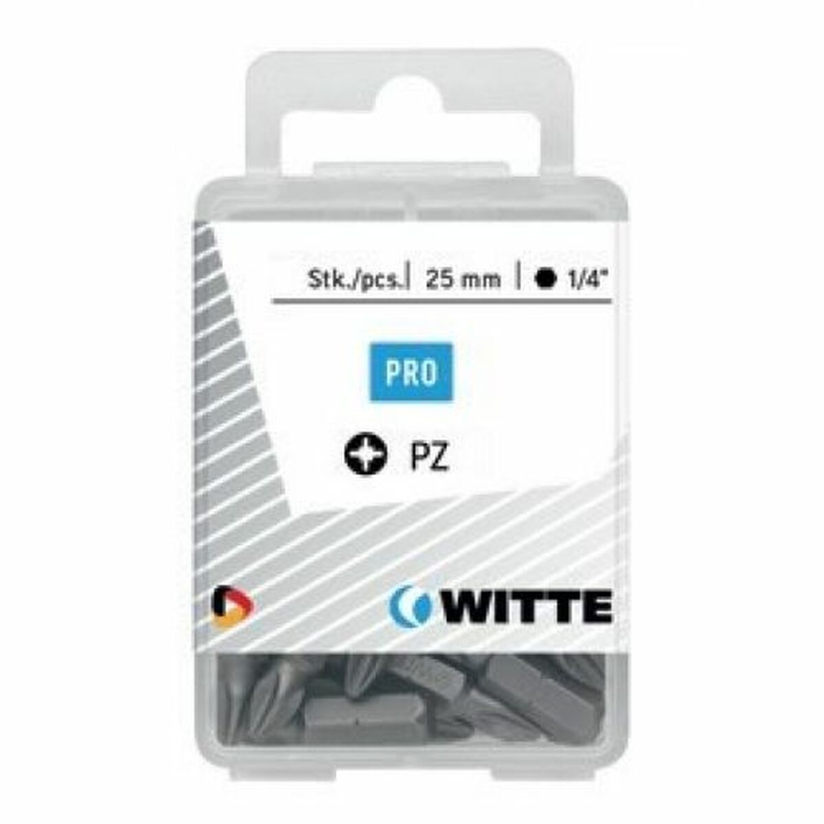 Bitssats WITTE Pozidriv PZ1 25 antal 25 Delar