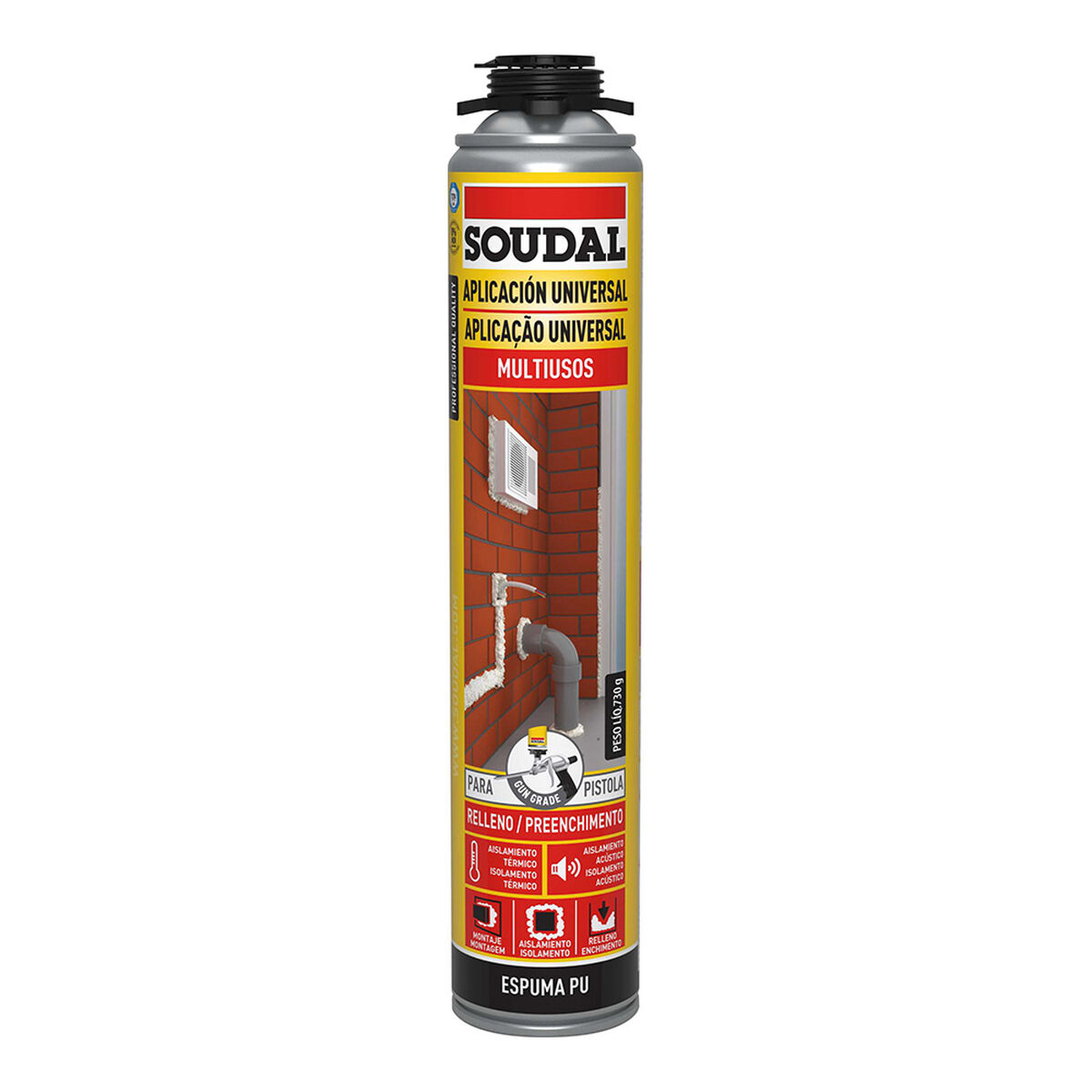 Skum Soudal Classic 115798 Polyuretan Pistol Beige 750 ml - 3