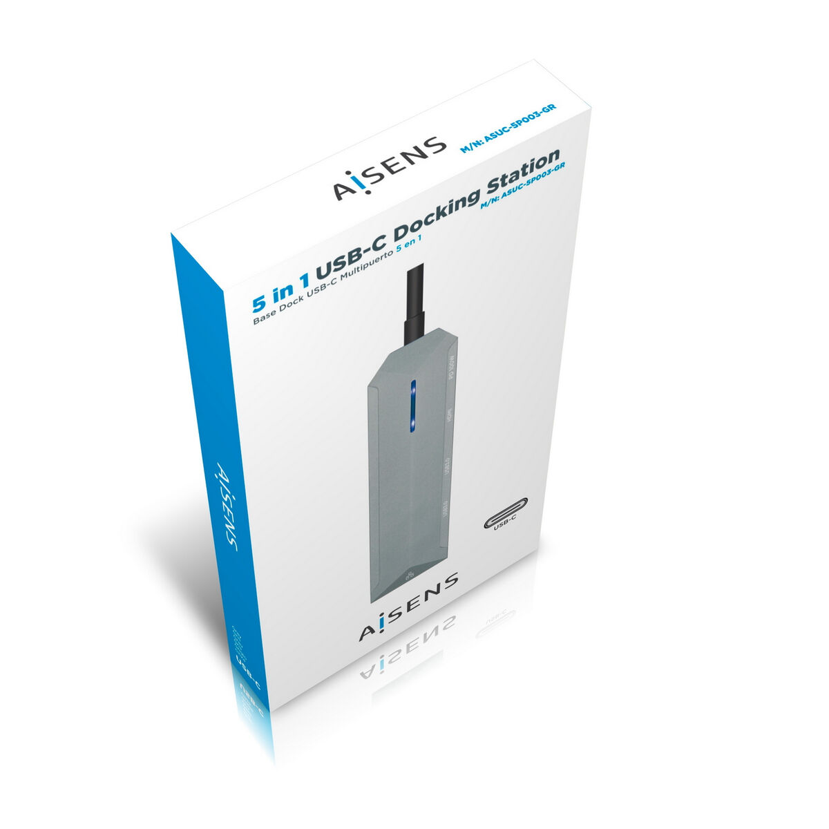 USB-HUB Aisens ASUC-5P003-GR Grå 100 W - 7