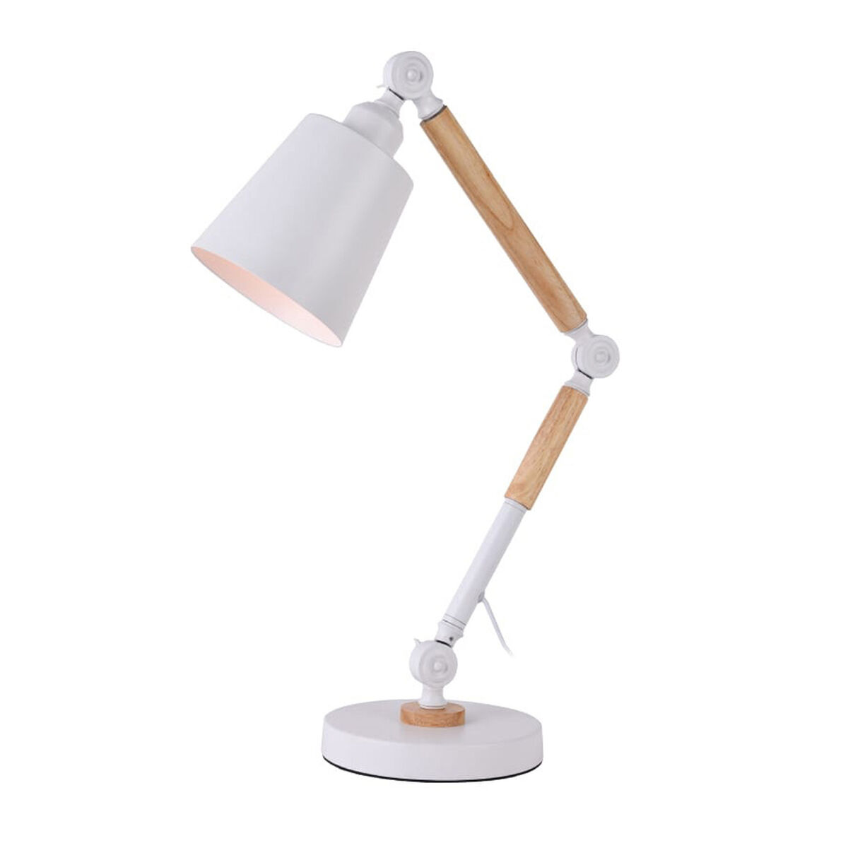 Flexo/skrivbordslampa EDM 32117 Vit Metall 60 W E27 Ø 18 x 53 cm - 3