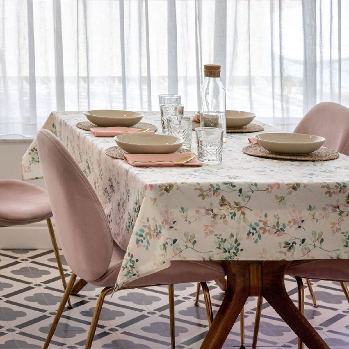 Fläckresistent bordsduk Belum 0120-247 Multicolour 180 x 180 cm Virágok - 6