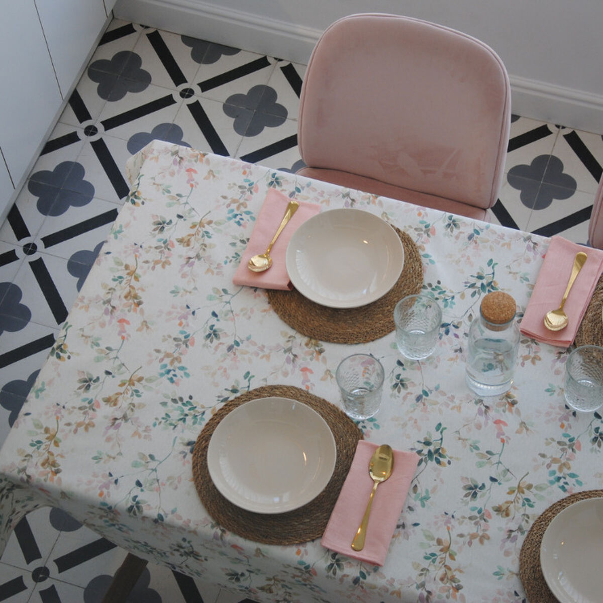 Fläckresistent bordsduk Belum 0120-247 Multicolour 180 x 180 cm Virágok - 7
