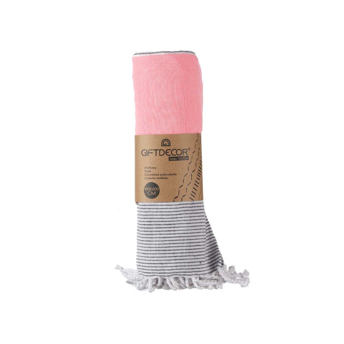 Multifunktionell kudde Gift Decor Rosa 160 x 200 cm 40 x 9 x 8 cm Ränder - 2