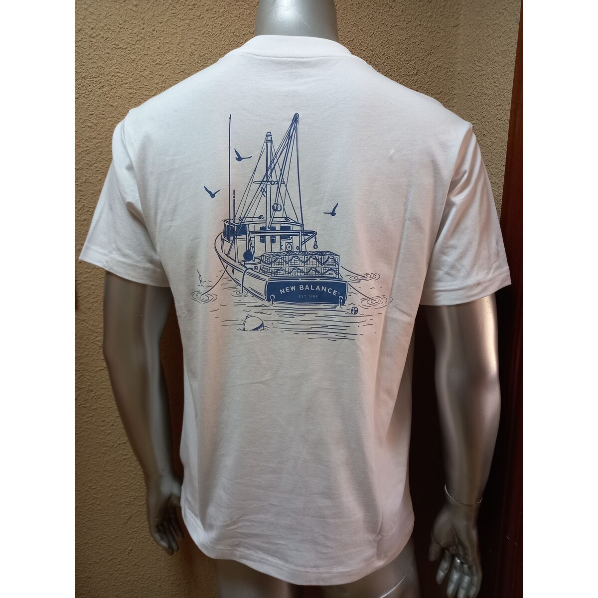 T-shirt med kortärm Herr New Balance LOB BOT SS MT51923 WT Vit - 2