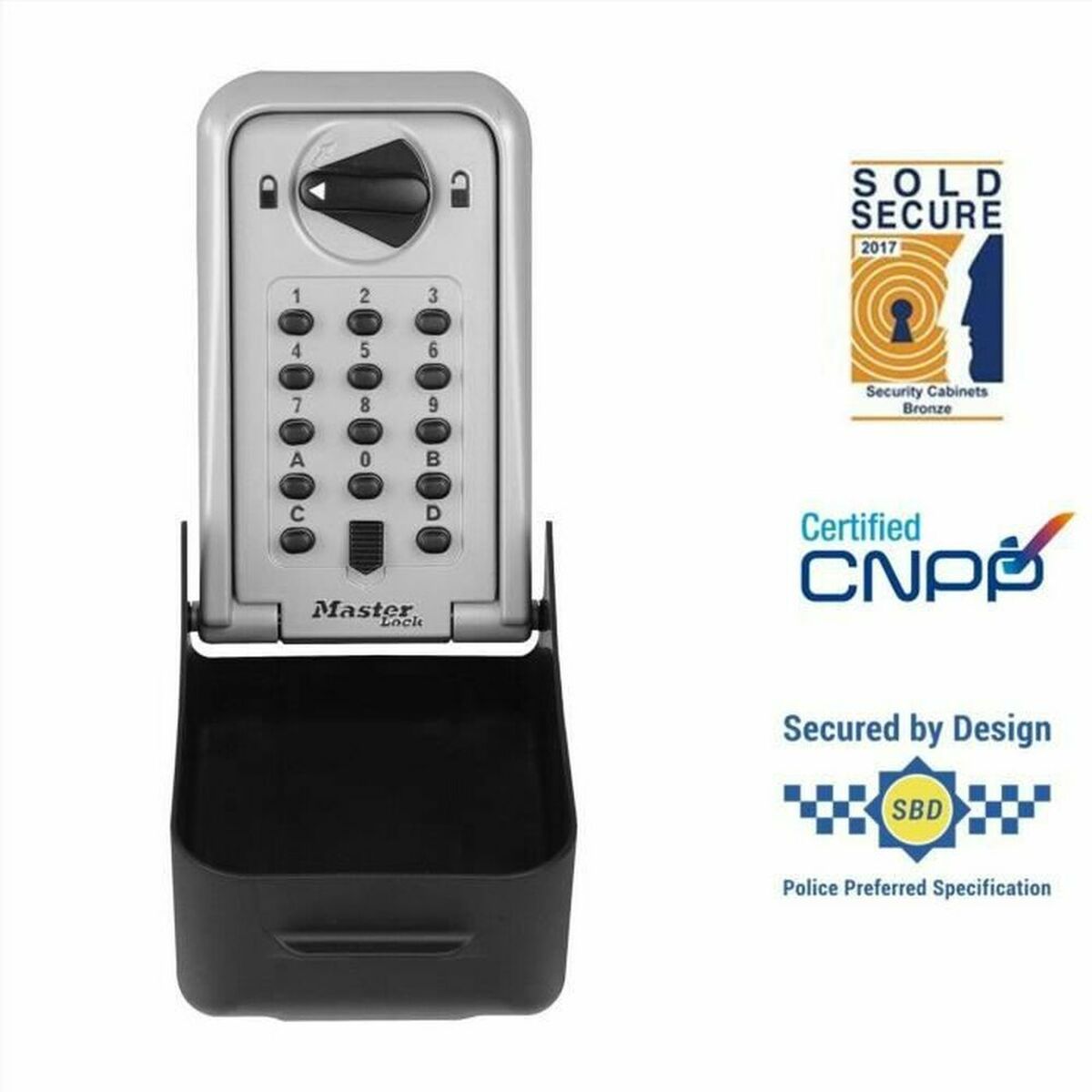 Kassaskåp Master Lock 5426EURD Nycklar Grå Svart/Grå Metall/Plast 17,3 x 13,3 x 7,5 cm (1 antal) - 12
