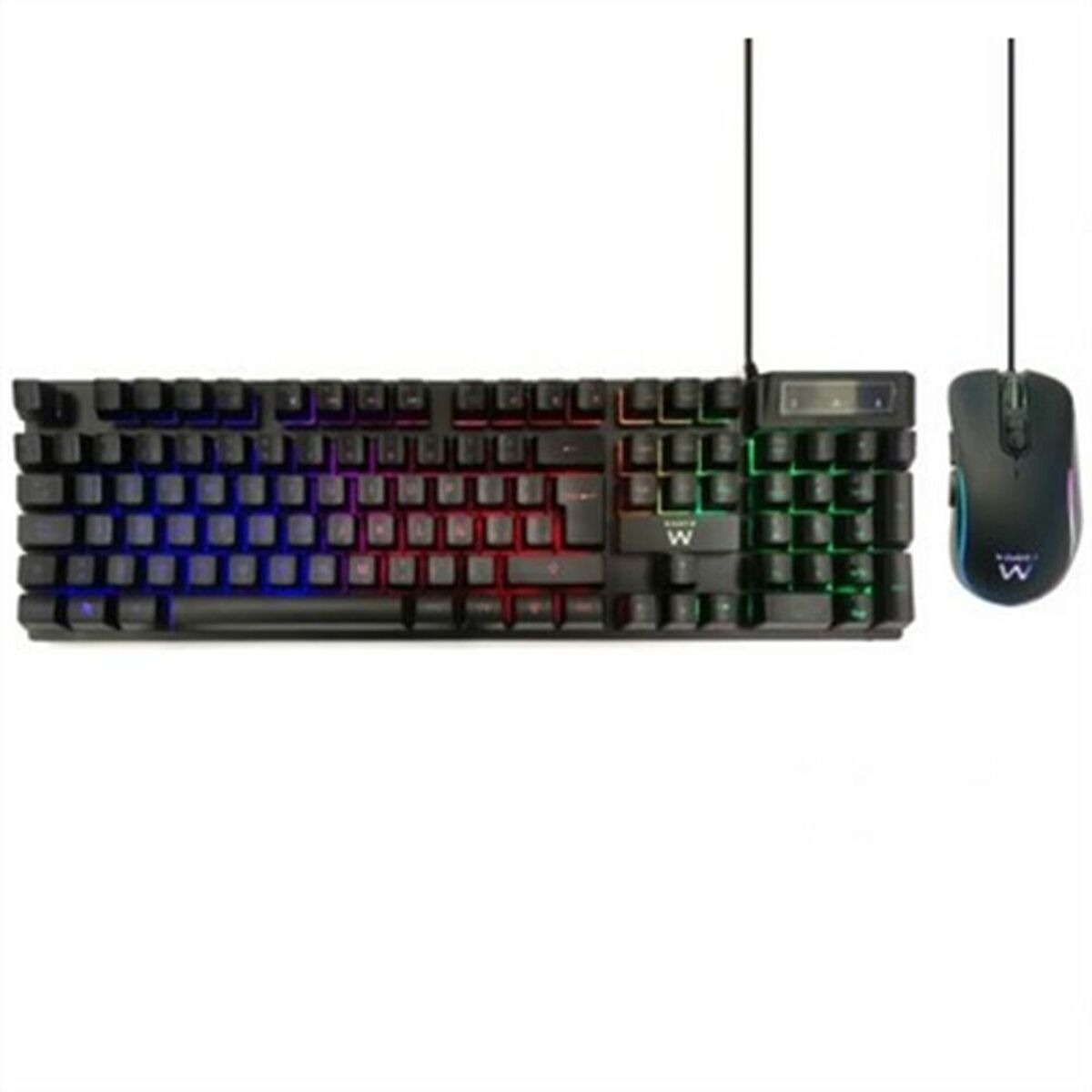 Tangentbord och Mus Ewent PL3201 Svart Multicolour Qwerty Spanska - 3