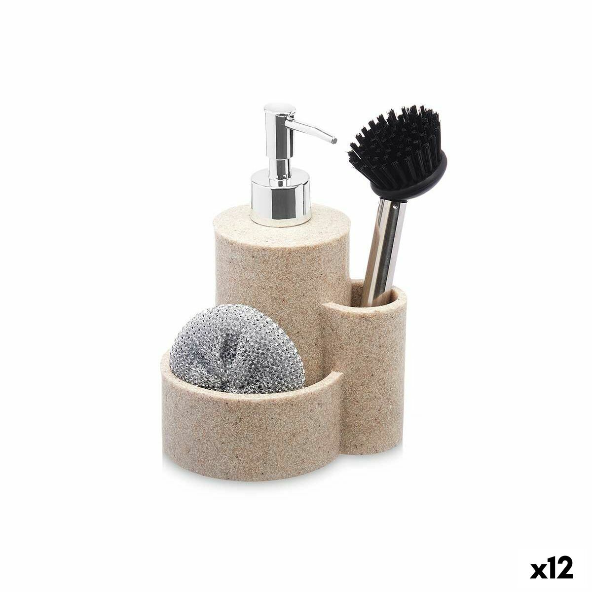 Diskmedelspump 2-i-1 Kinvara Plast Polyresin 14 x 18,5 x 12 cm Kök (12 antal)