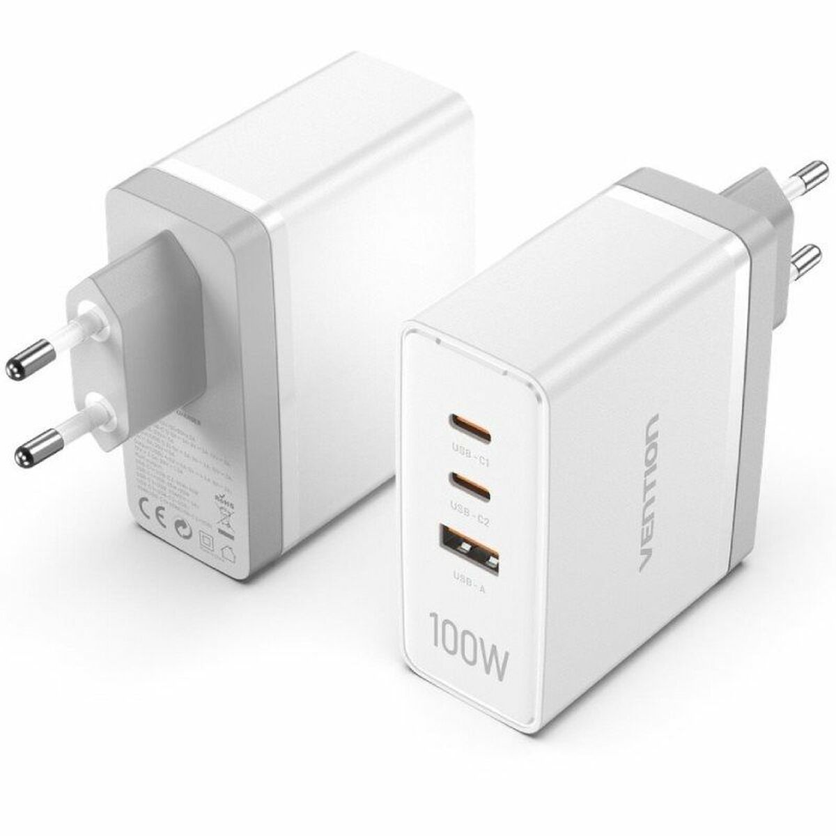 Väggladdare Vention FEGW0-EU Vit 100 W (1 antal) - 3