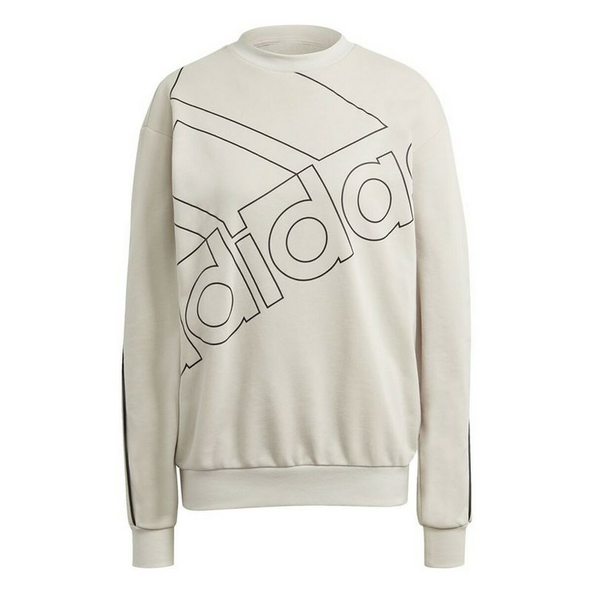 Tröja utan huva Dam Adidas Giant Logo Beige - 8