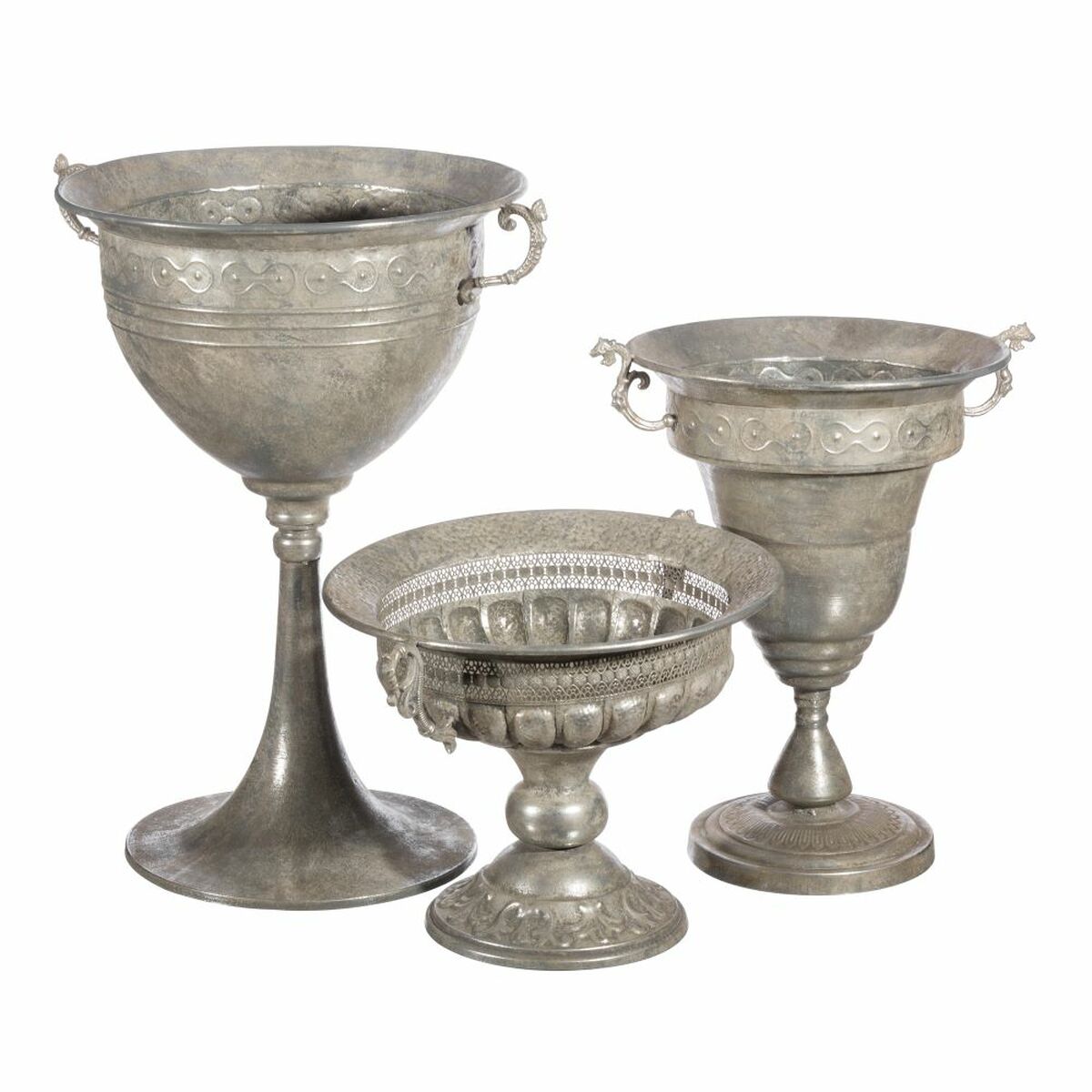 Vas 61 x 51,5 x 77 cm Metall Silver - 2