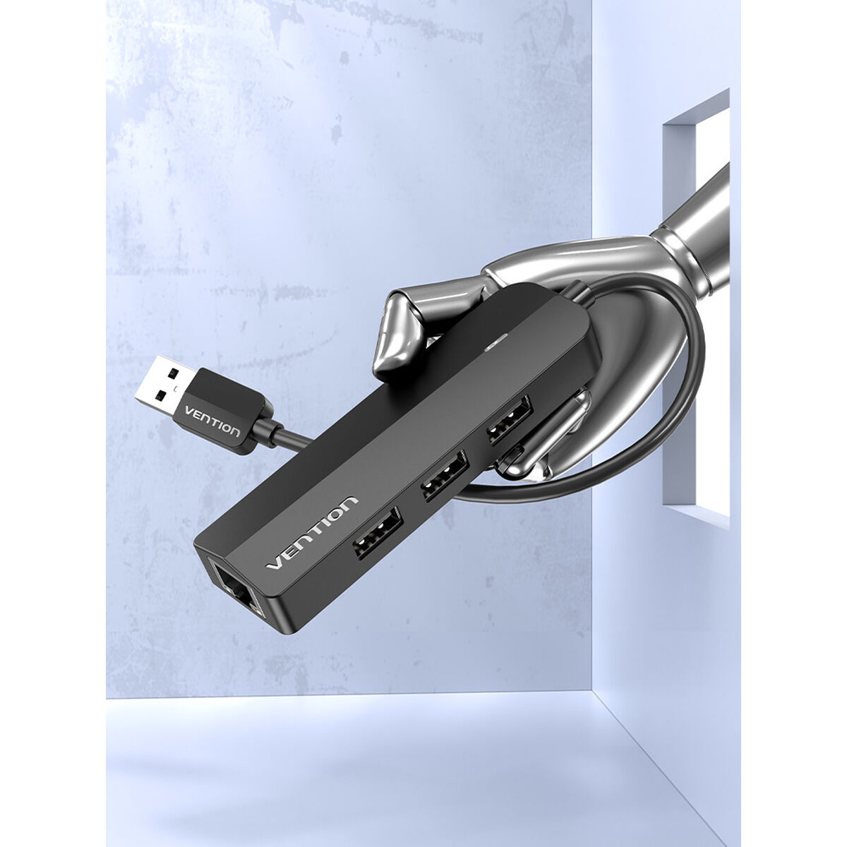 USB-HUB Vention CHPBB Svart
