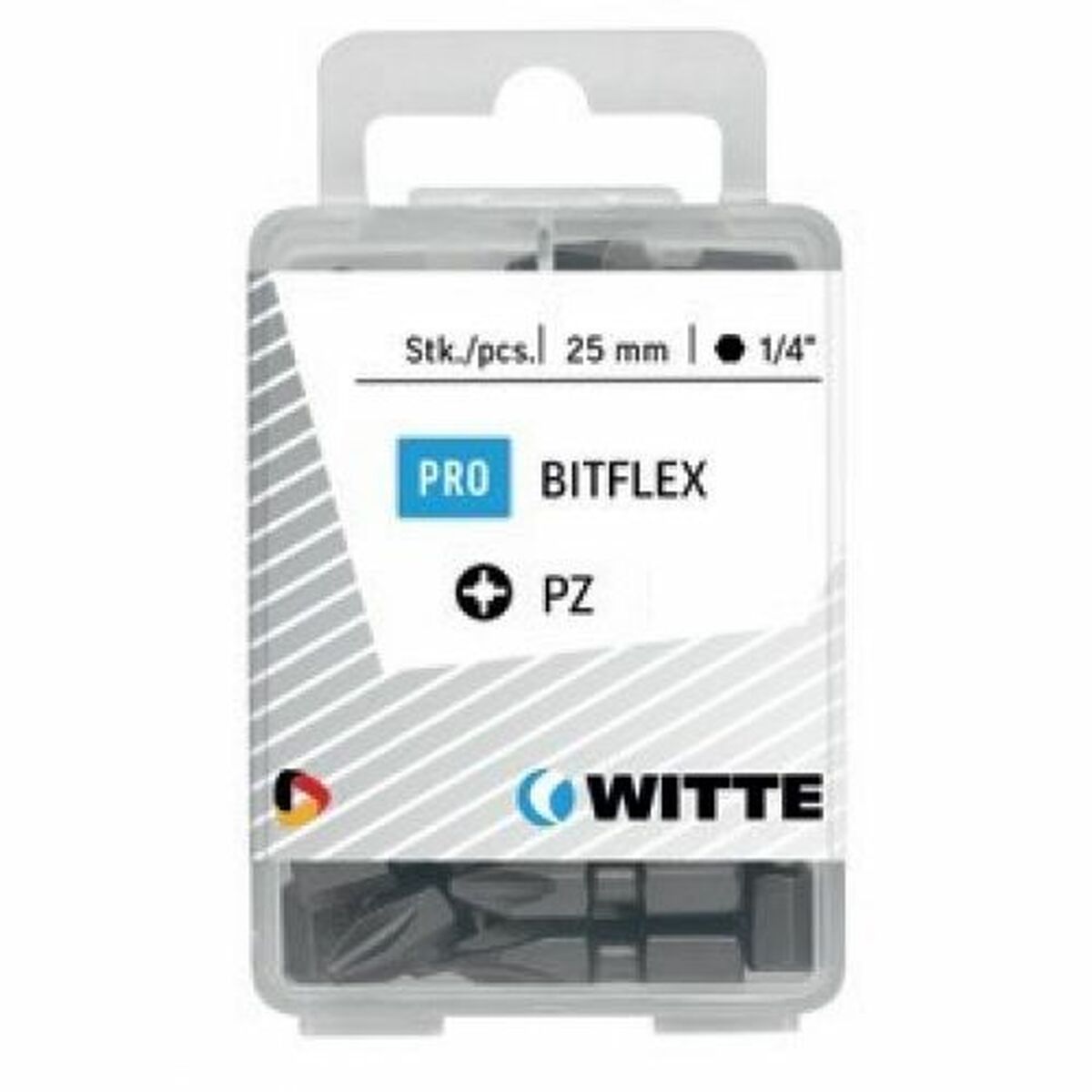Bitssats WITTE PZ 3 BITFLEX Pozidriv PZ3 15 antal 15 Delar