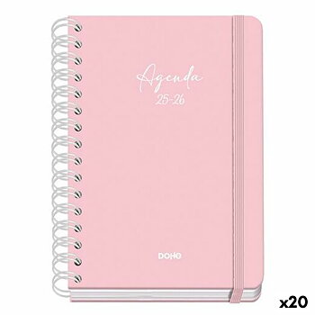 Dagbok DOHE SERENITY WIRE´O Rosa A5 150 x 210 mm 2025-2026 (20 antal)