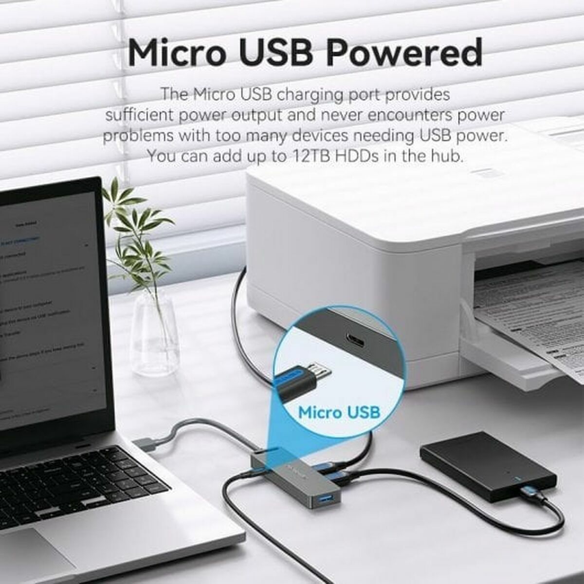 USB-HUB Vention CHLBB Svart - 5