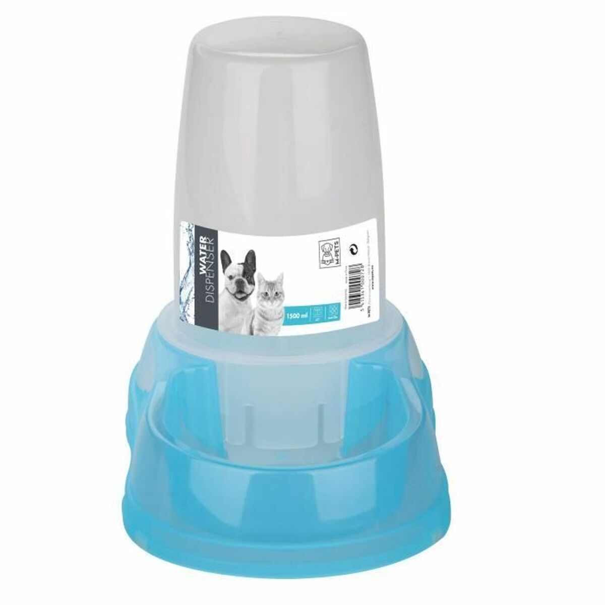 Vattendispenser MPETS Blå Svart Plast 1,5 L