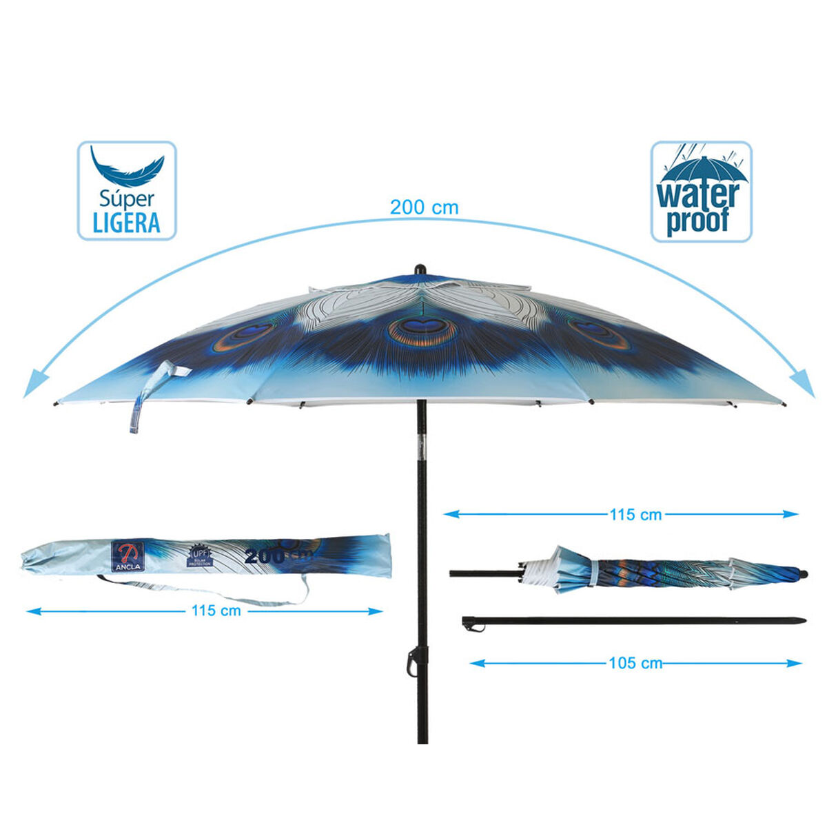 Parasoll 200 cm - 4