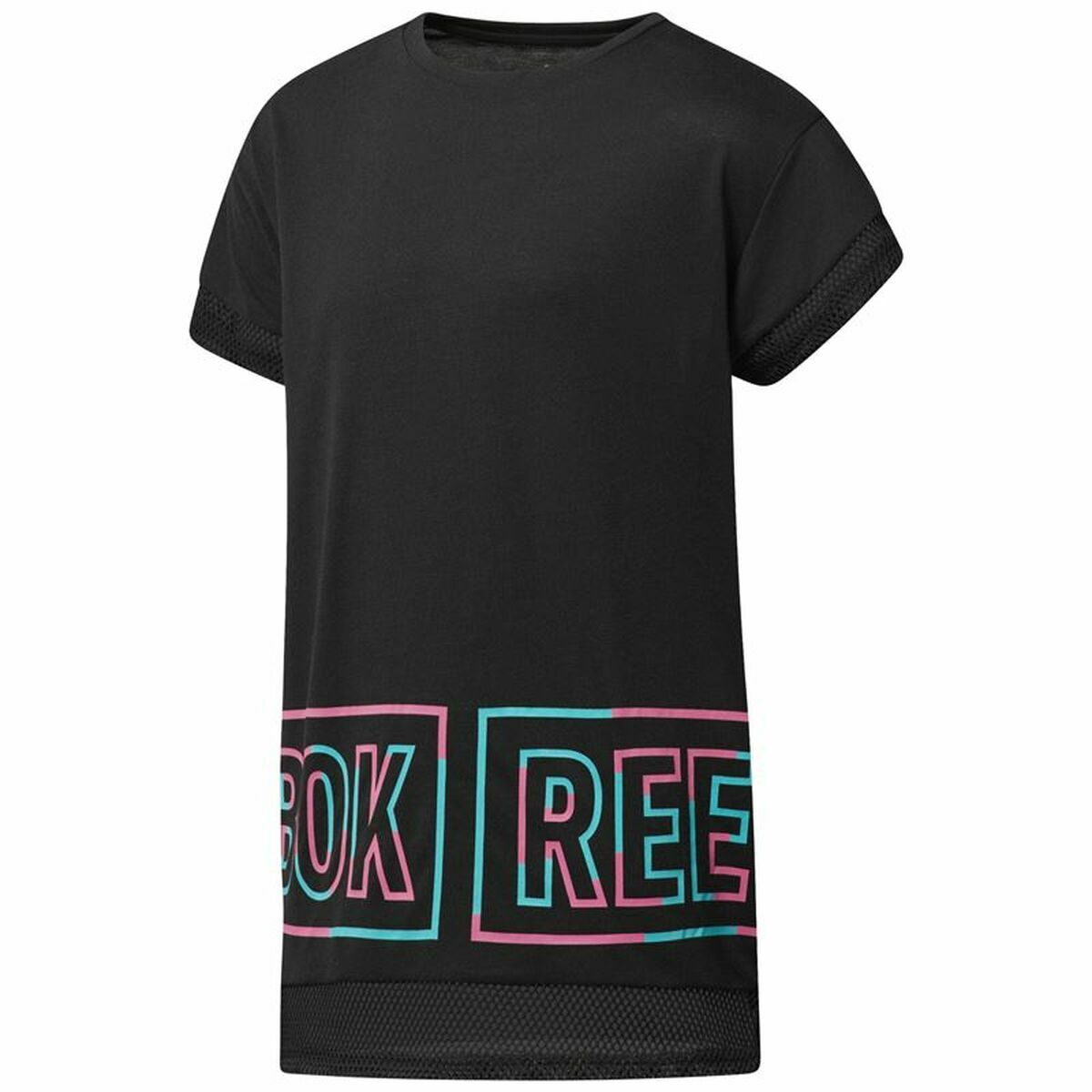 T-shirt med kortärm Dam Reebok Dance Girls Squad Svart - 8