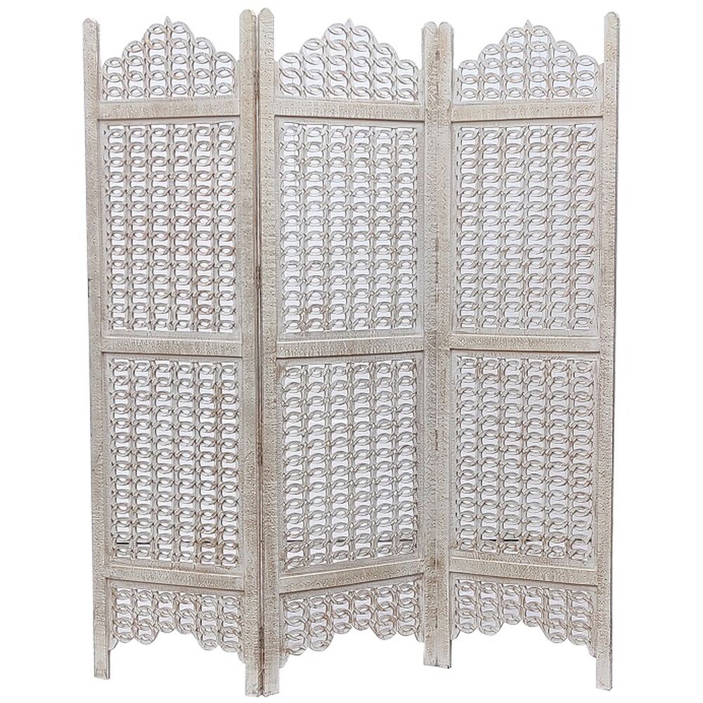 Skärm DKD Home Decor MDF Mangoträ (150 x 2 x 180 cm)