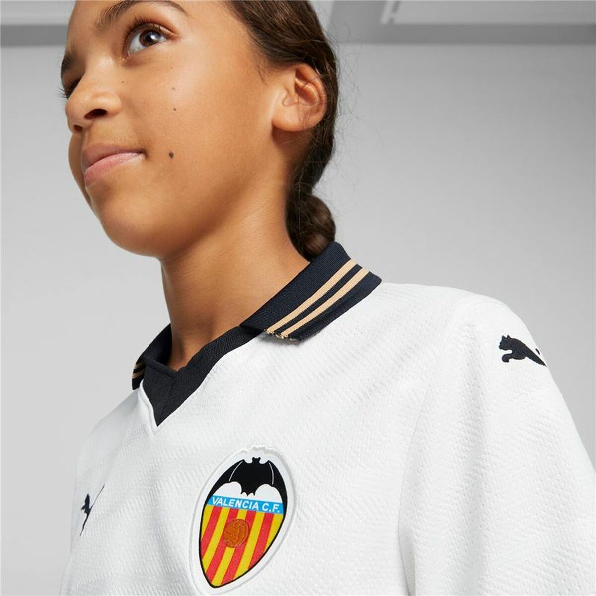 Kortärmad fotbollströja, Barn Puma Valencia.C.F Vit - 2