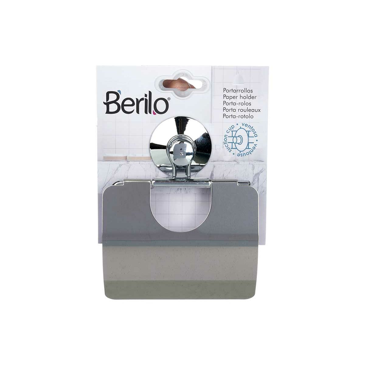 Toalettrullehållare Berilo Metall Stål ABS 13,5 x 17 x 3 cm (12 antal) - 3