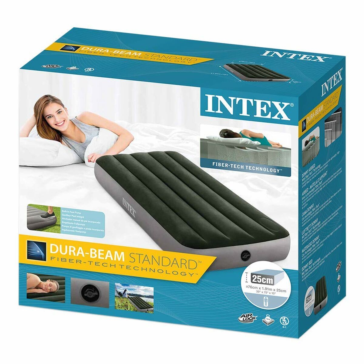 Luftmadrass Intex Grön - 4