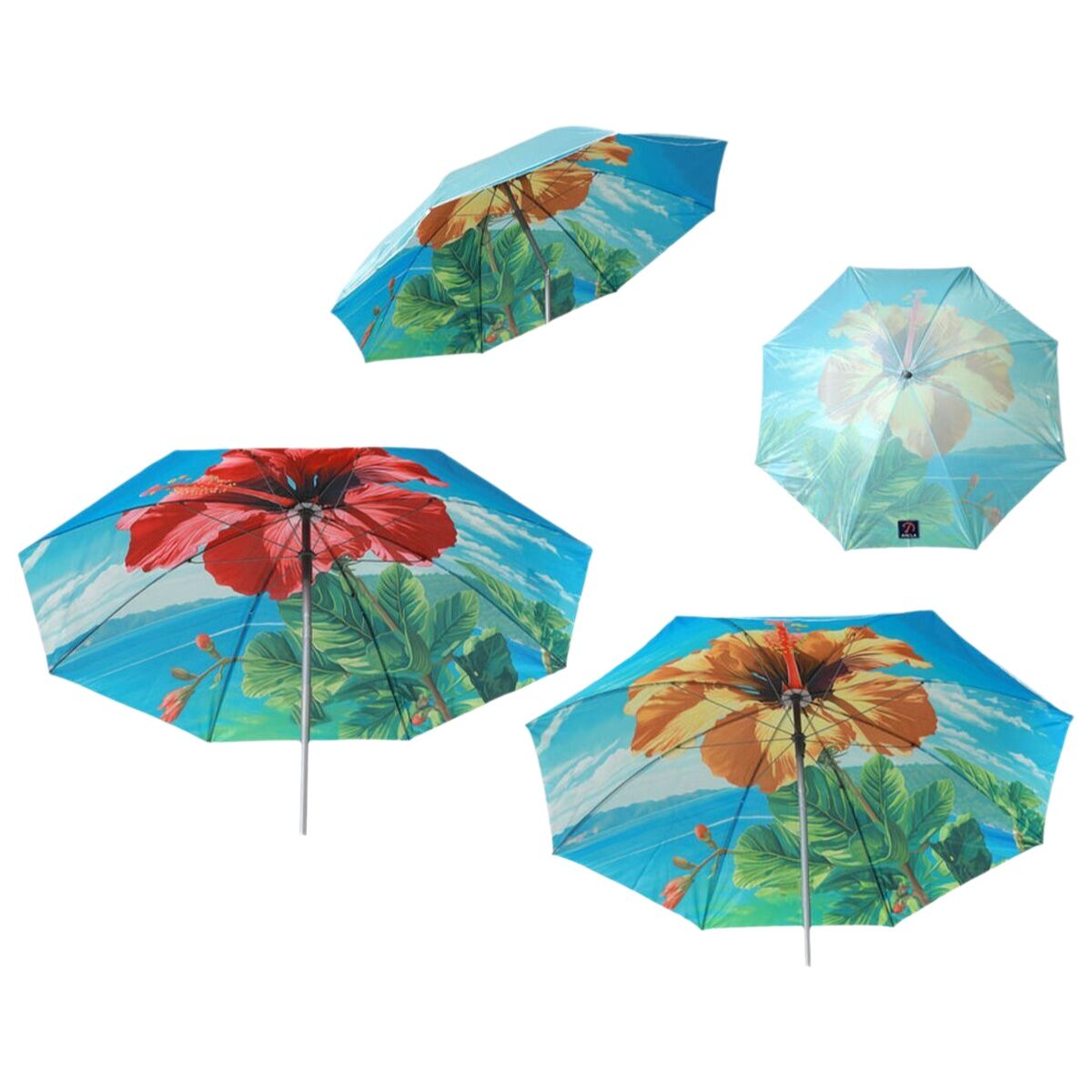 Parasoll Ø 220 cm SPF50+ Blomster - 2