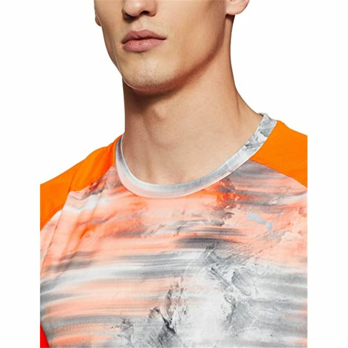 T-shirt med kortärm Herr Graphic Tee Shocking Puma  Graphic Tee Shocking Orange - 4
