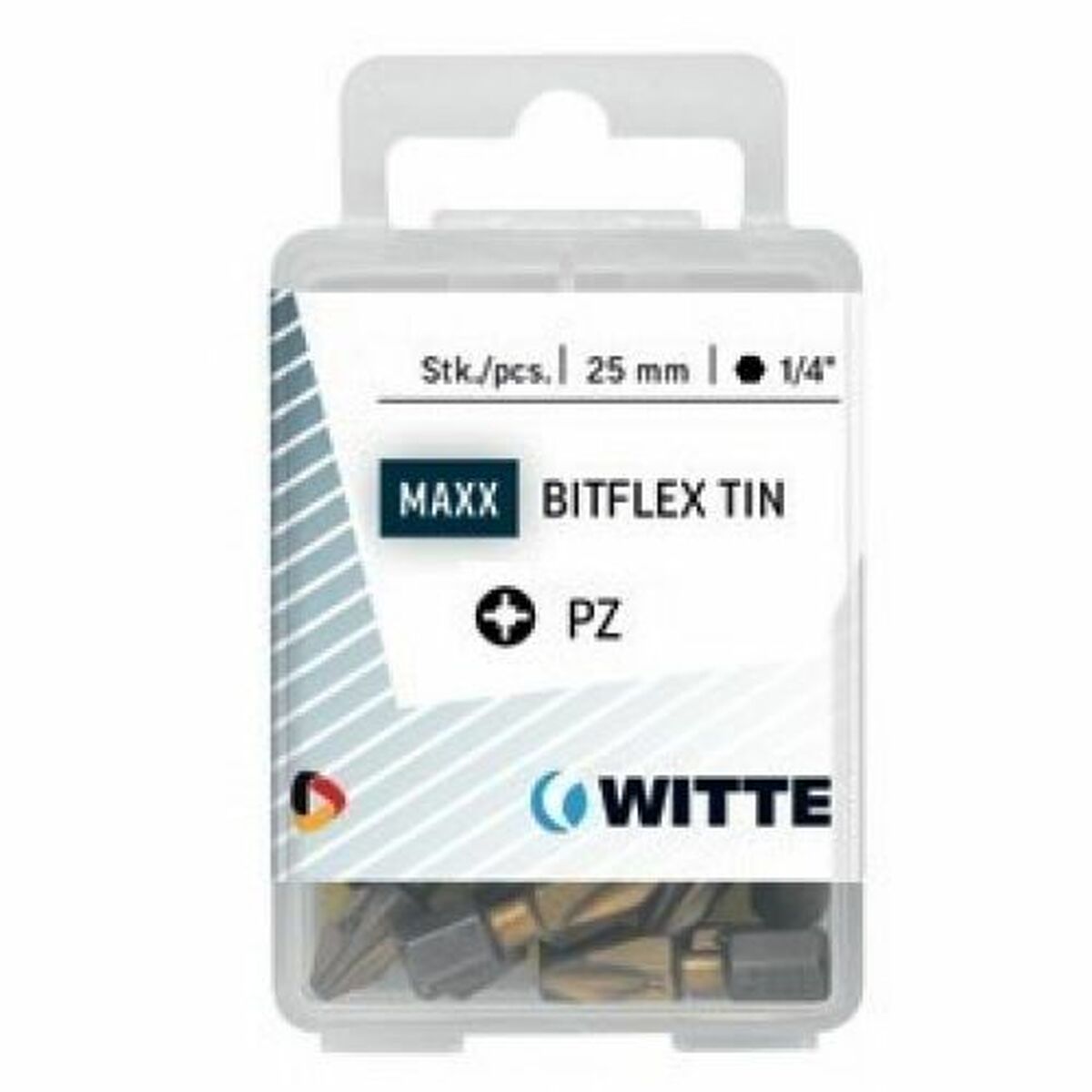 Bitssats WITTE PZ 3 BITFLEX TIN Pozidriv PZ3 10 antal 10 Delar