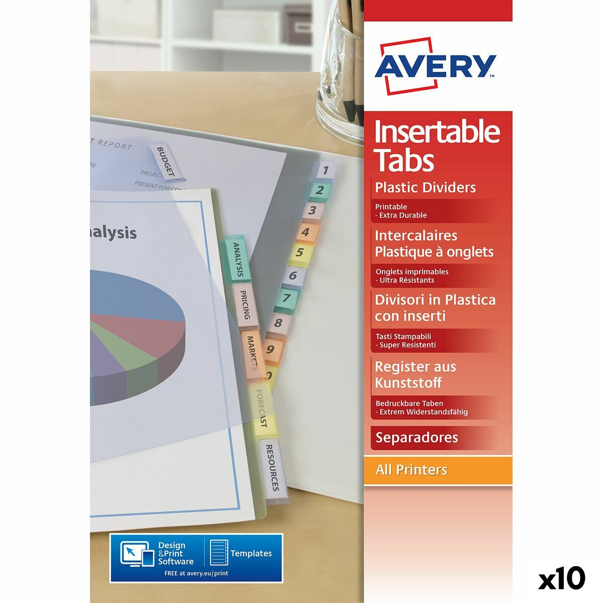 Separatorer Avery Transparent A4 12 Blad (10 antal) - 4