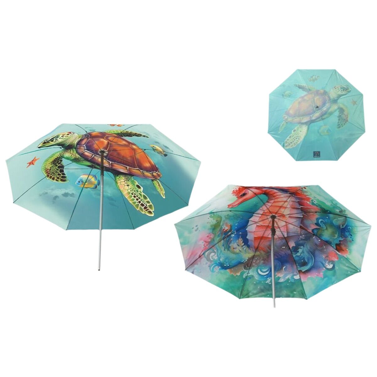 Parasoll Ø 140 cm SPF50+ Havsblå - 2