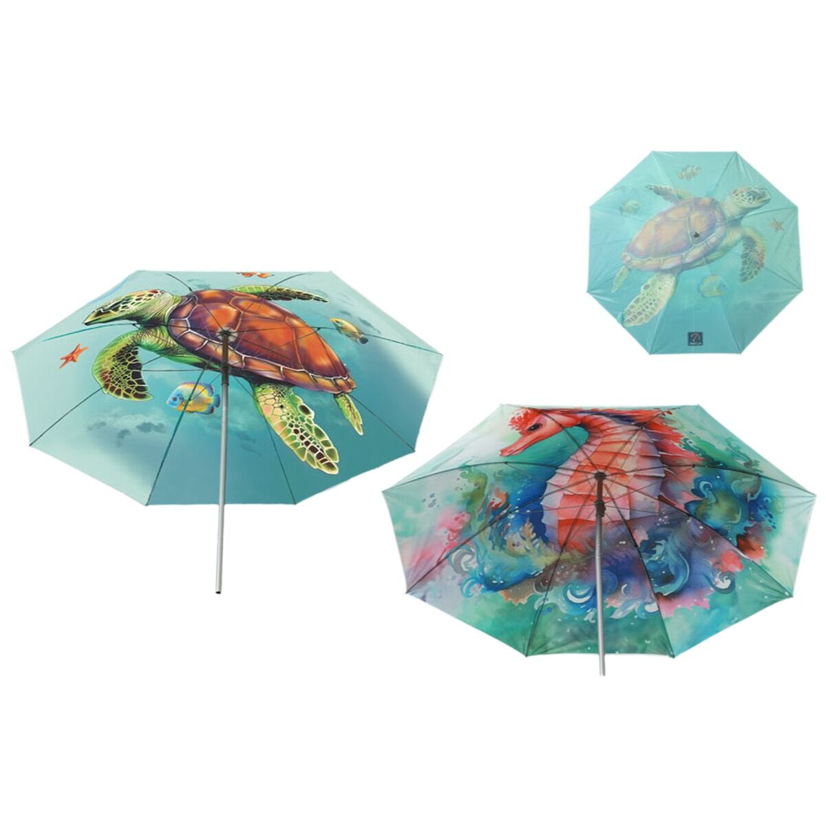 Parasoll Ø 140 cm SPF50+ Havsblå