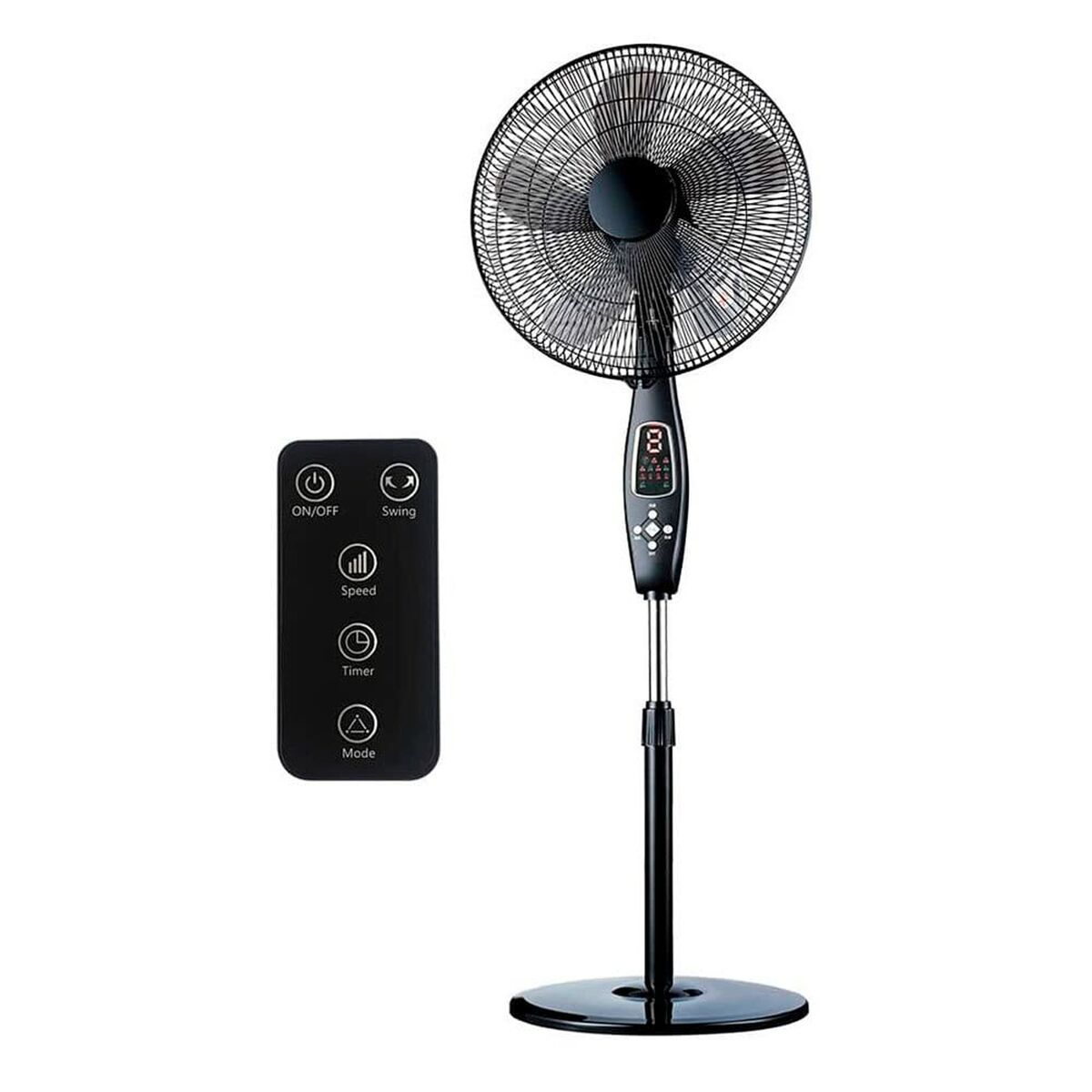 Stående Fläkt EDM 33967 Svart 60 W