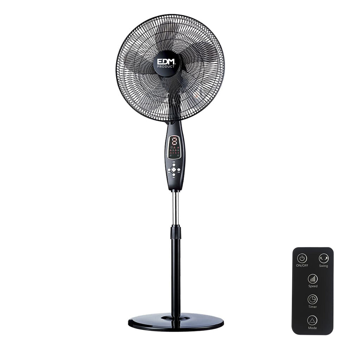 Stående Fläkt EDM 33967 Svart 60 W - 2