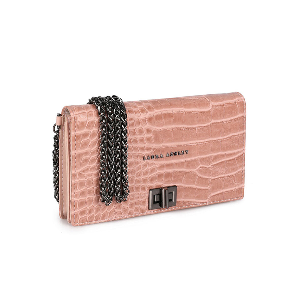 Damväska Laura Ashley DUTHIE-CROCO-POWDER Rosa 19 x 11 x 3 cm - 5