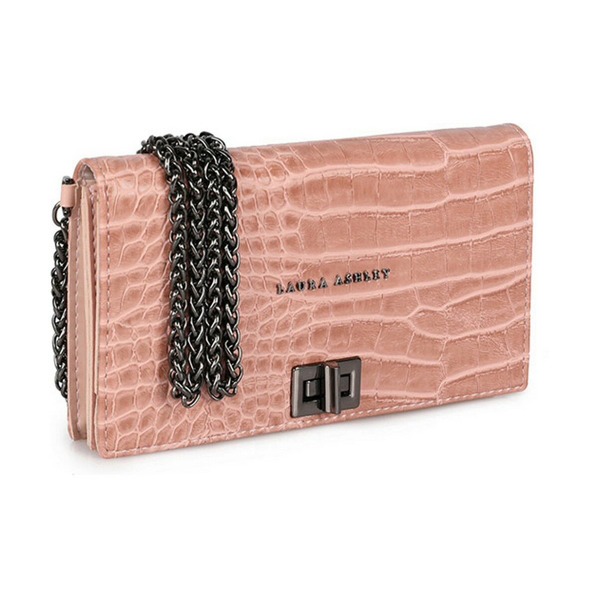 Damväska Laura Ashley DUTHIE-CROCO-POWDER Rosa 19 x 11 x 3 cm - 2