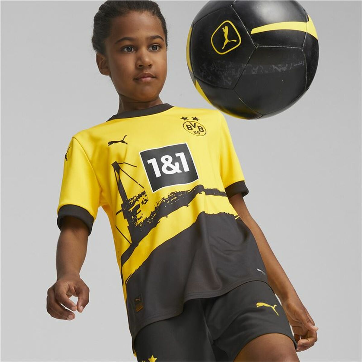 Kortärmad fotbollströja, Barn Puma Borussia Dortmund - 3