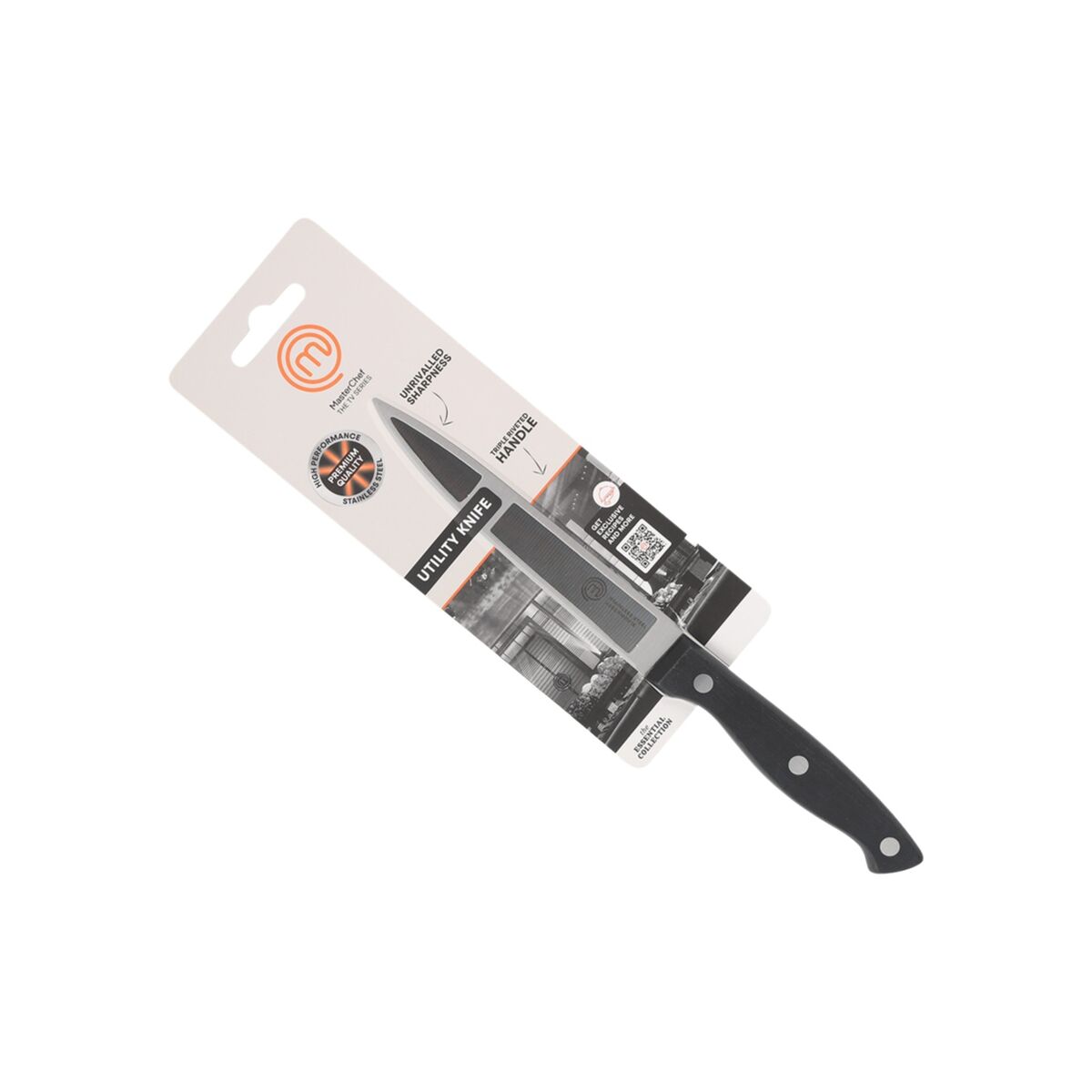 Kökskniv MasterChef Svart Silvrig 12 cm Flera användningsområden (24 antal) - 2