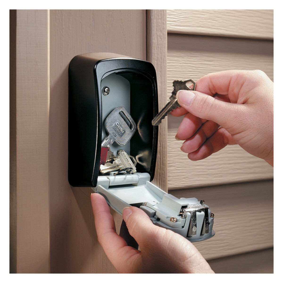 Nyckelskåp Master Lock 5401EURD Metall Svart/Grå 8 x 3 x 12 cm - 10
