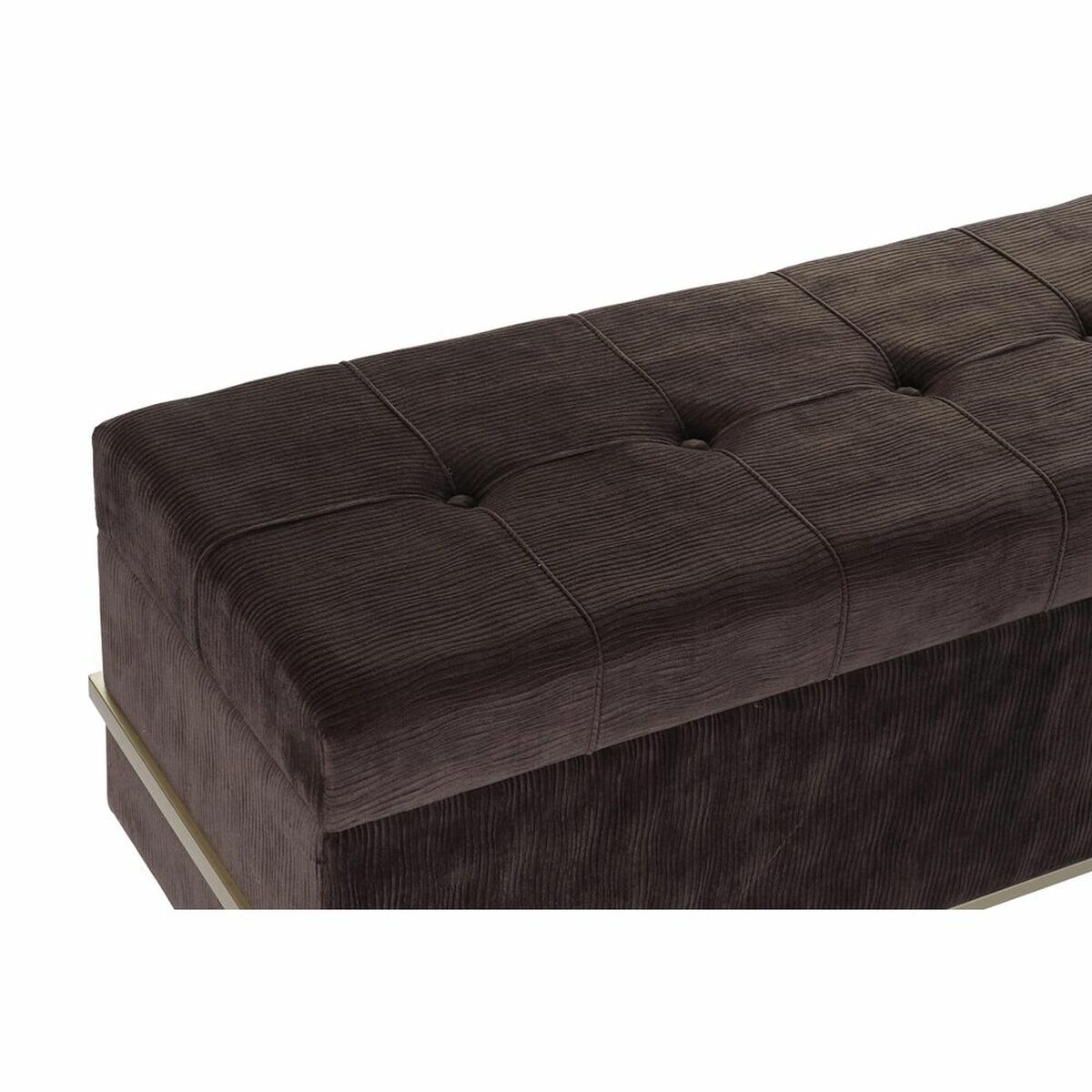 Sittpall DKD Home Decor   Gyllene Metall Brun Sammet (120 x 42 x 48 cm) - 8