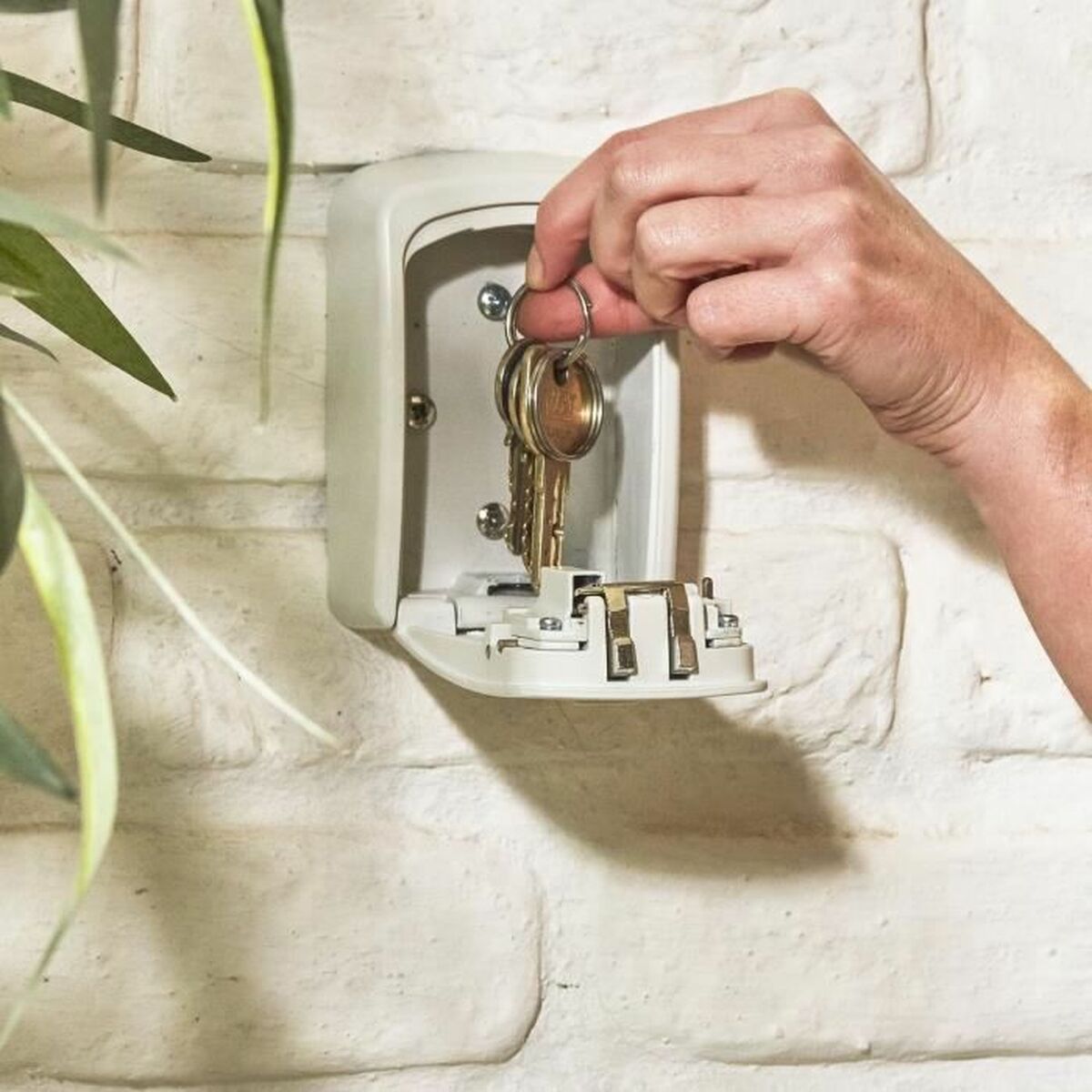 Kassaskåp Master Lock 5401EURDCRM Nycklar Vit Grå Metall Aluminium 8 x 3 x 12 cm - 10