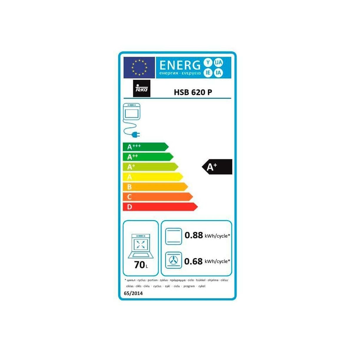 Pyrolytisk ugn Teka HSB620P 3552 W 70 L - 3