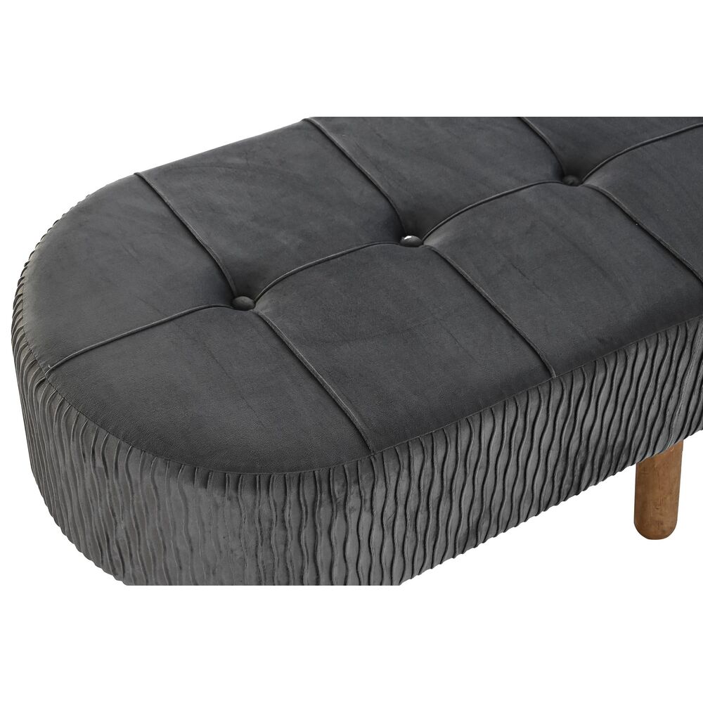 Sittpall DKD Home Decor   Grå Naturell Mörkgrå Trä 80 x 46 x 38 cm - 4