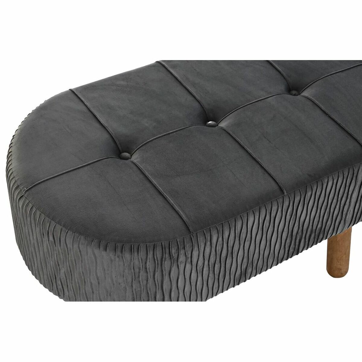 Sittpall DKD Home Decor   Grå Naturell Mörkgrå Trä 80 x 46 x 38 cm - 8