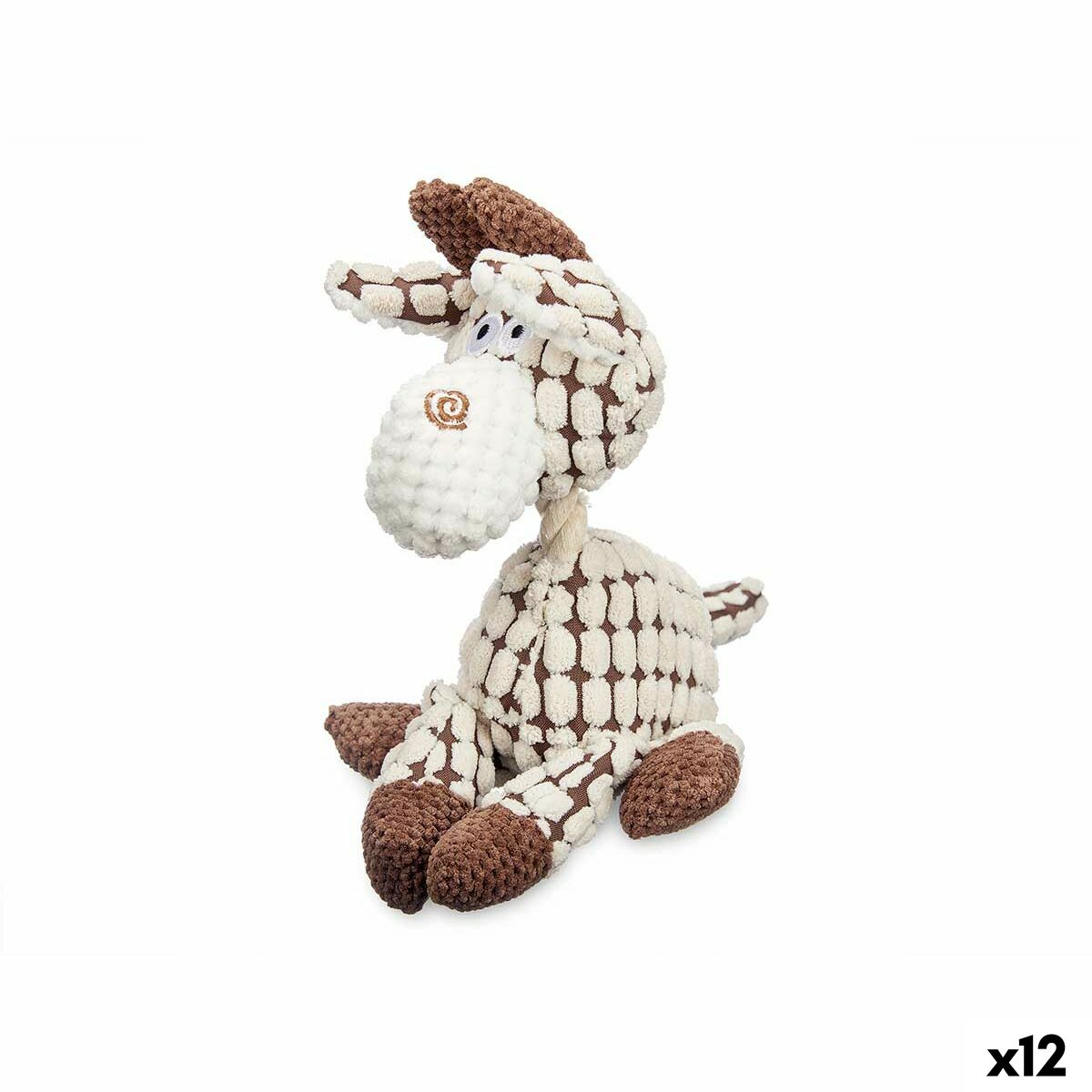 Mjuk leksak för hundar Mascow 239 Vit Brun 13 x 27 x 17 cm (12 antal)