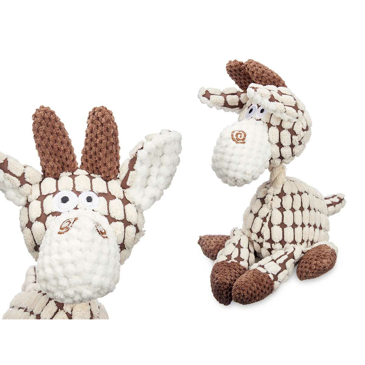 Mjuk leksak för hundar Mascow 239 Vit Brun 13 x 27 x 17 cm (12 antal) - 3
