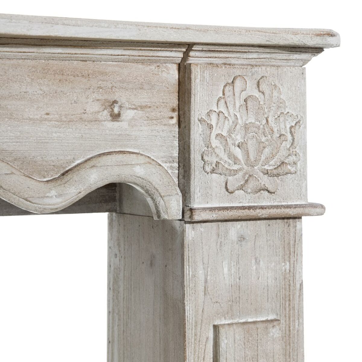 Öppen spis Vit Granträ Trä MDF 116 x 20 x 102 cm 82 x 77 cm - 3